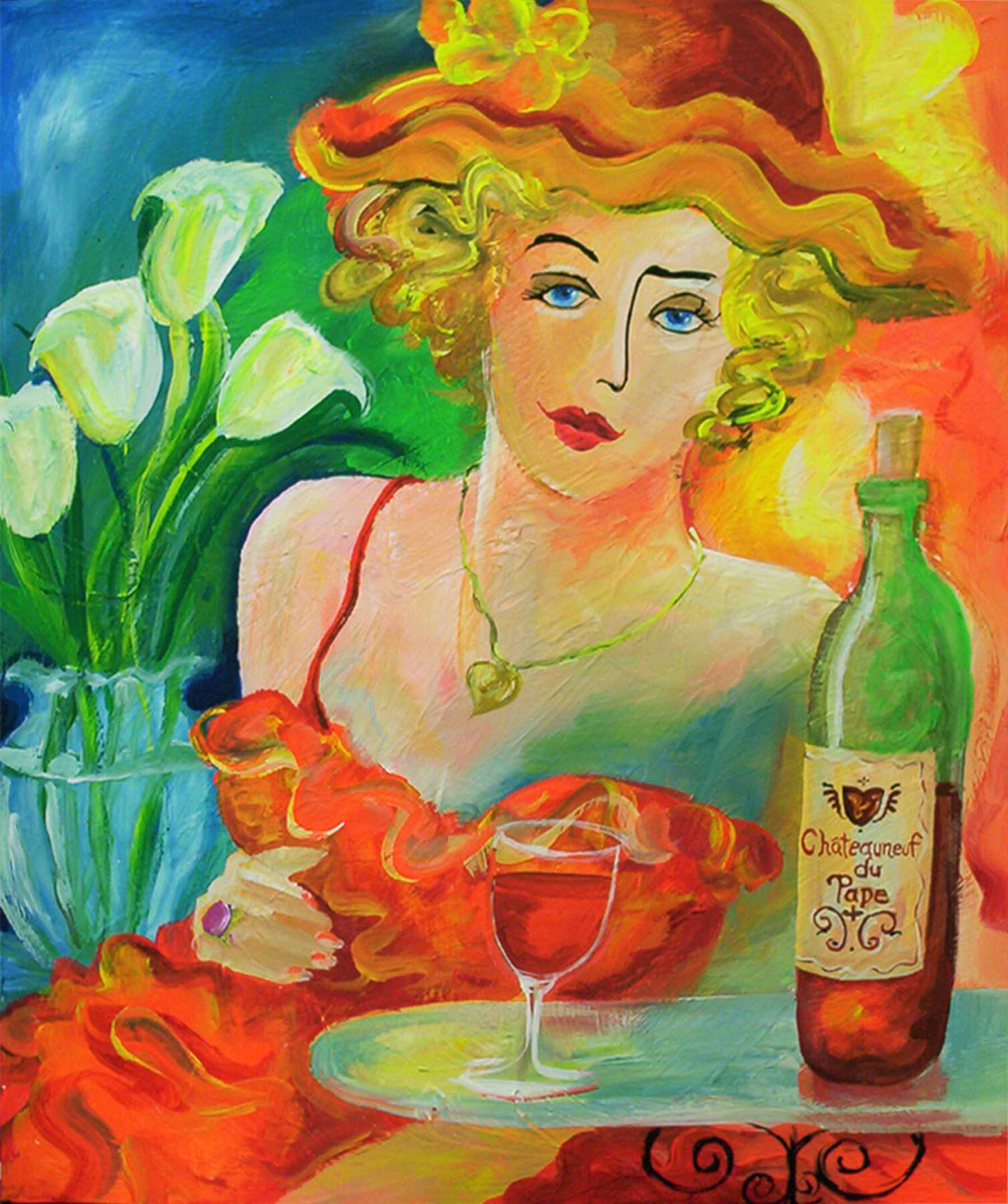 Gwendolyn McShepard Art Chateauneuf du Pape I