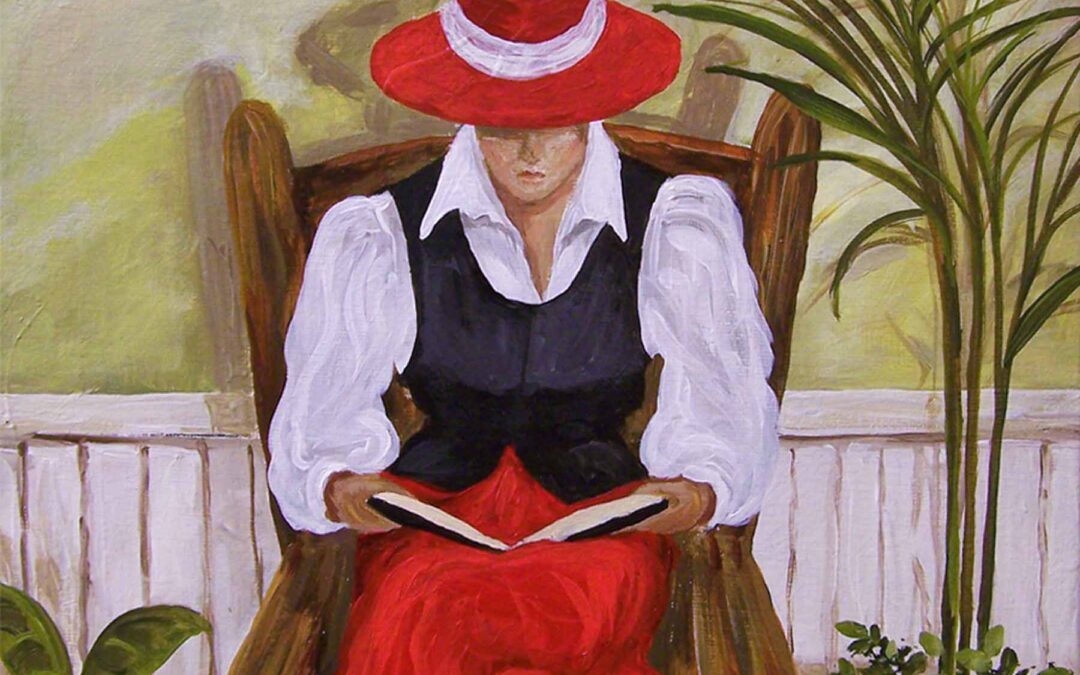 Gwendolyn McShepard Art Red Reading Bonnet 2